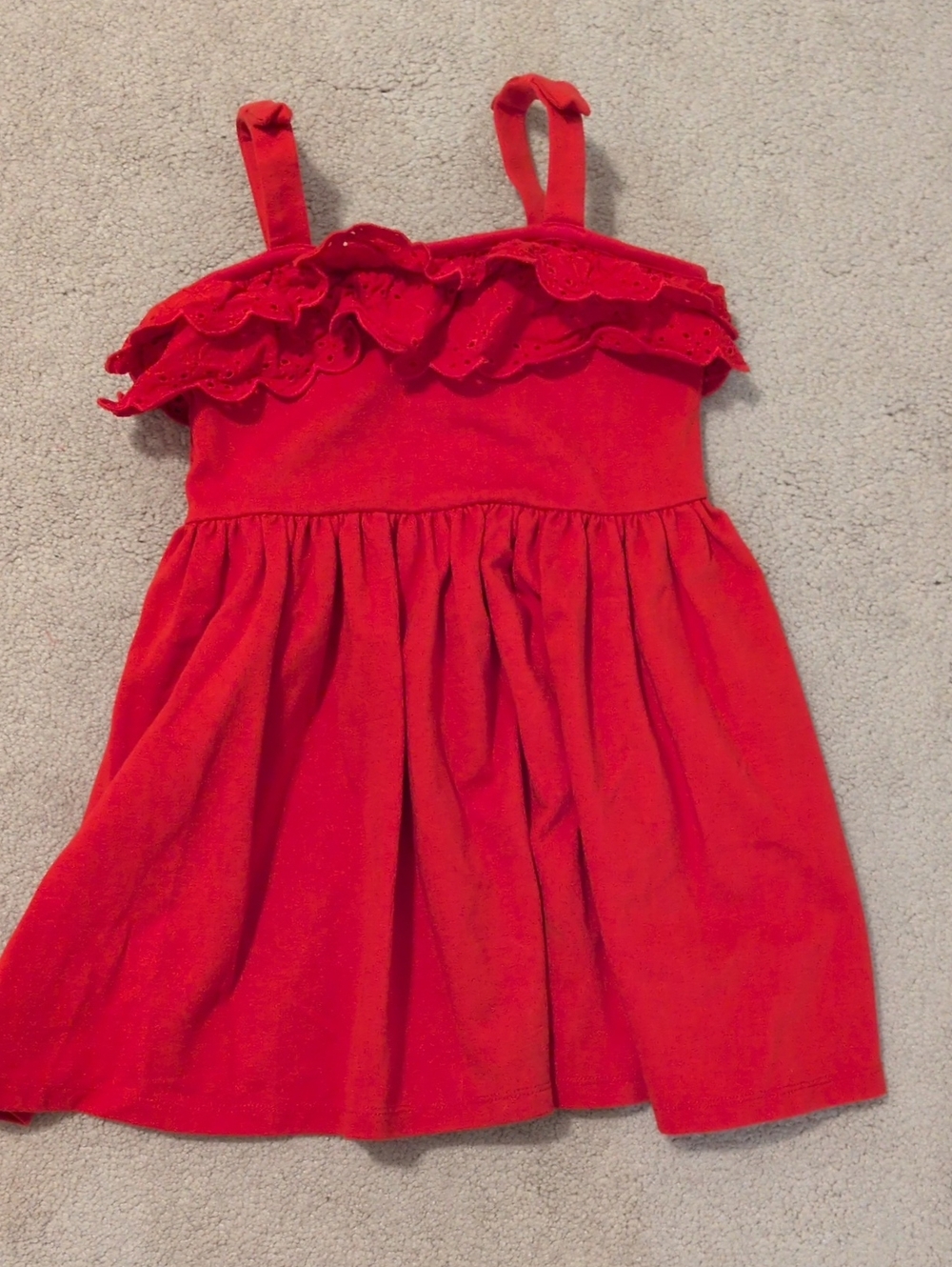 Janie and Jack Red Ruffle Sundress (Size 5)